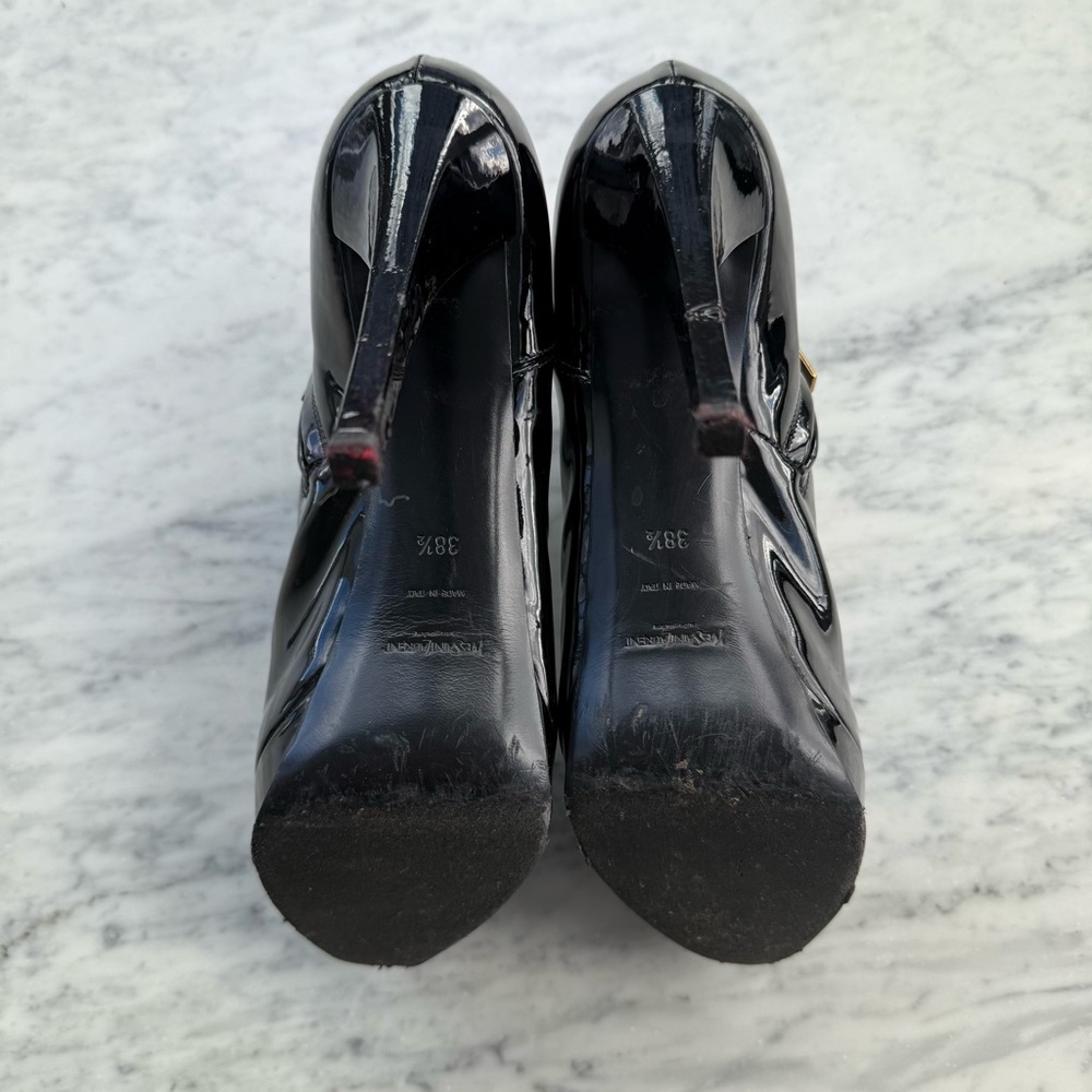 Yves Saint Laurent Rive Gauche Patent Leather Ank… - image 7
